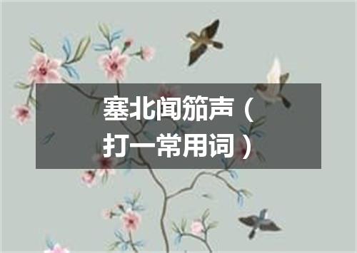 塞北闻笳声（打一常用词）