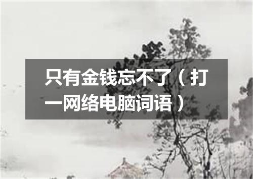只有金钱忘不了（打一网络电脑词语）