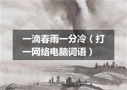 一滴春雨一分冷（打一网络电脑词语）