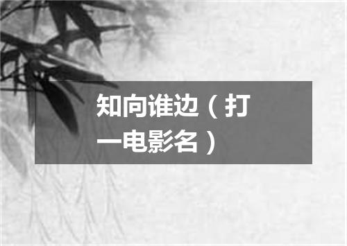 知向谁边（打一电影名）