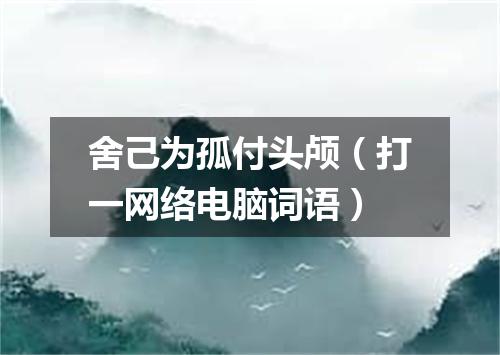 舍己为孤付头颅（打一网络电脑词语）