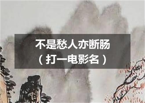 不是愁人亦断肠（打一电影名）
