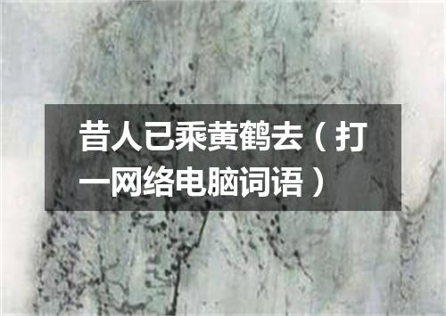 昔人已乘黄鹤去（打一网络电脑词语）