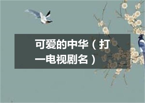 可爱的中华（打一电视剧名）