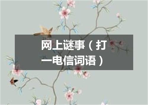 网上谜事（打一电信词语）