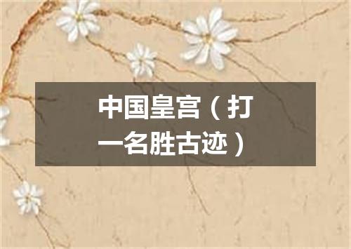 中国皇宫（打一名胜古迹）
