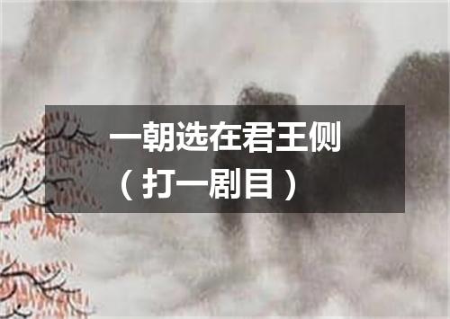 一朝选在君王侧（打一剧目）