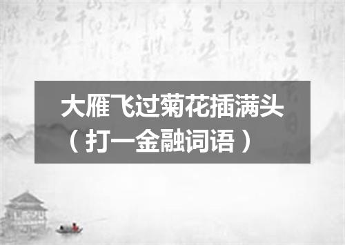 大雁飞过菊花插满头（打一金融词语）