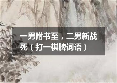 一男附书至，二男新战死（打一棋牌词语）