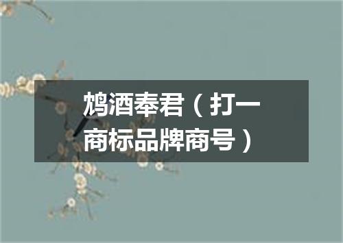 鸩酒奉君（打一商标品牌商号）