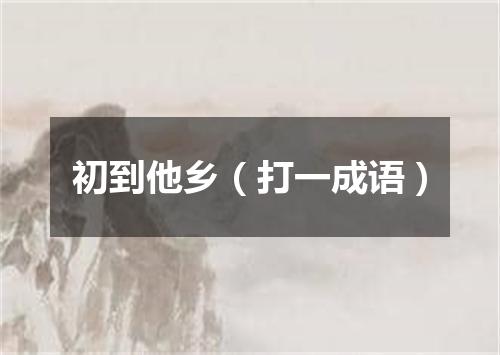 初到他乡（打一成语）