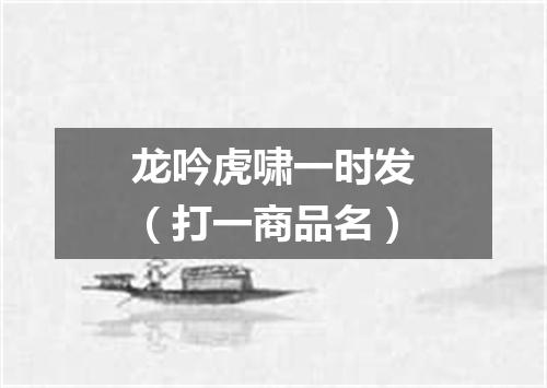 龙吟虎啸一时发（打一商品名）