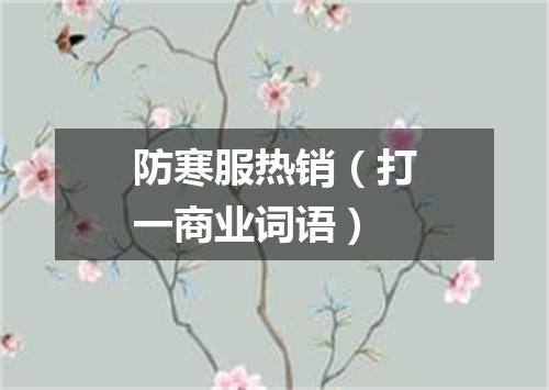 防寒服热销（打一商业词语）