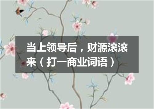 当上领导后，财源滚滚来（打一商业词语）