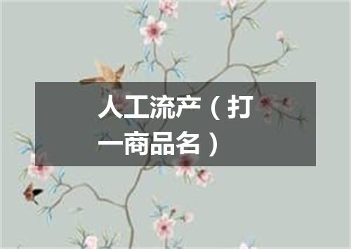 人工流产（打一商品名）