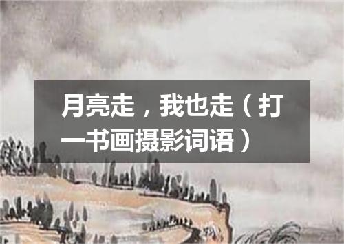 月亮走，我也走（打一书画摄影词语）