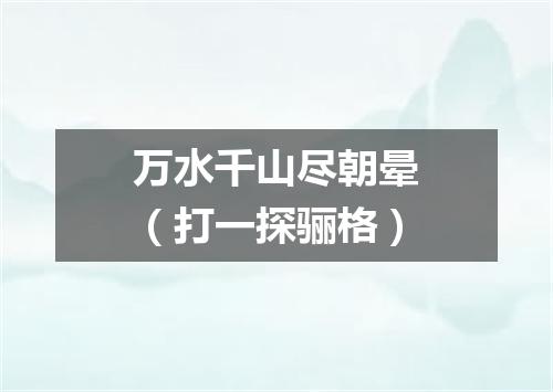 万水千山尽朝晕（打一探骊格）