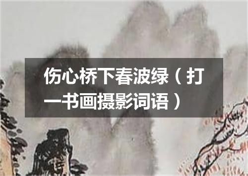 伤心桥下春波绿（打一书画摄影词语）