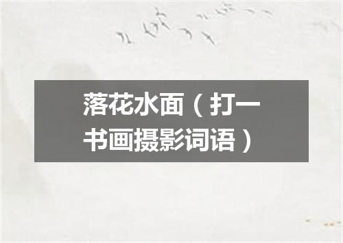 落花水面（打一书画摄影词语）