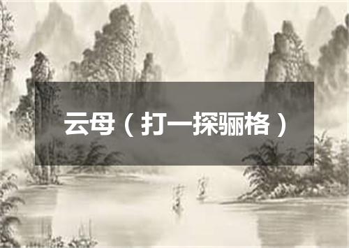 云母（打一探骊格）