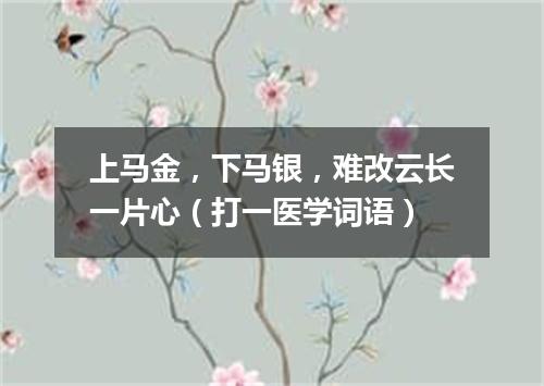上马金，下马银，难改云长一片心（打一医学词语）