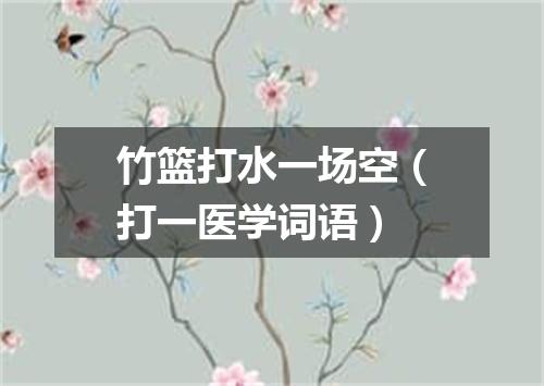 竹篮打水一场空（打一医学词语）