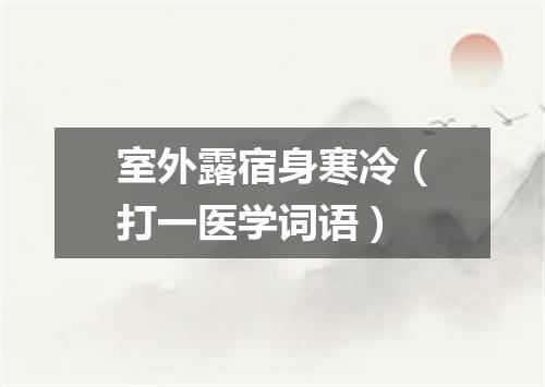 室外露宿身寒冷（打一医学词语）