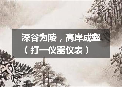 深谷为陵，高岸成壑（打一仪器仪表）