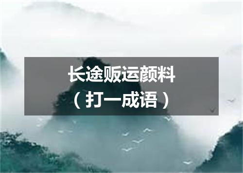 长途贩运颜料（打一成语）