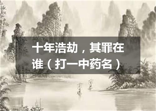 十年浩劫，其罪在谁（打一中药名）