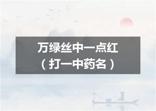 万绿丝中一点红（打一中药名）