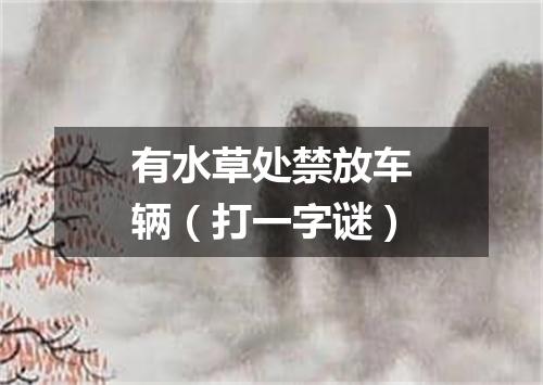 有水草处禁放车辆（打一字谜）