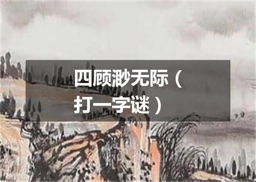 四顾渺无际（打一字谜）