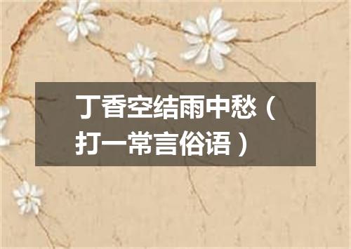 丁香空结雨中愁（打一常言俗语）