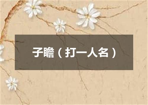 子瞻（打一人名）