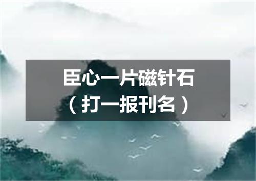 臣心一片磁针石（打一报刊名）
