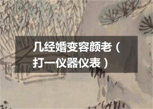 几经婚变容颜老（打一仪器仪表）