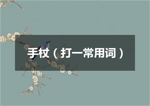 手杖（打一常用词）