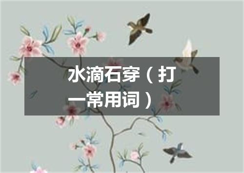 水滴石穿（打一常用词）