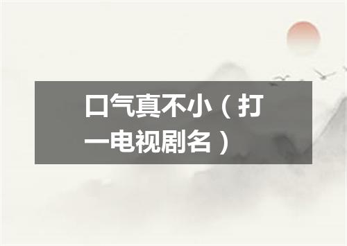 口气真不小（打一电视剧名）