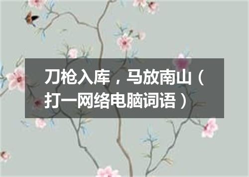 刀枪入库，马放南山（打一网络电脑词语）