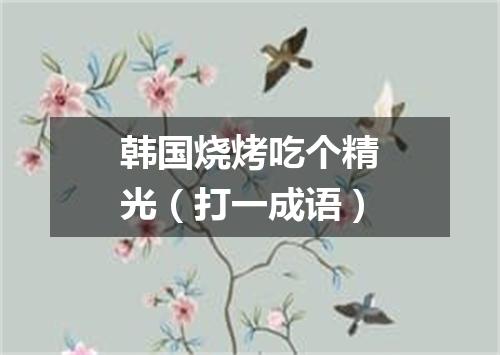 韩国烧烤吃个精光（打一成语）