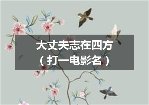 大丈夫志在四方（打一电影名）