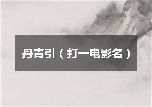 丹青引（打一电影名）