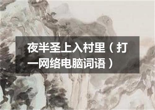 夜半圣上入村里（打一网络电脑词语）
