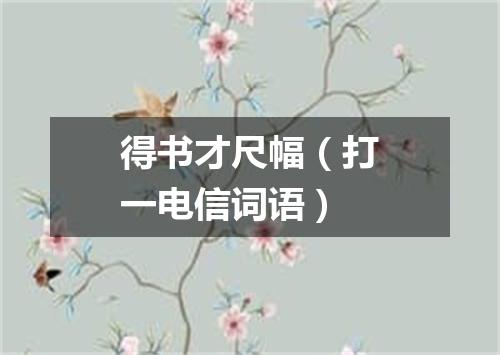 得书才尺幅（打一电信词语）