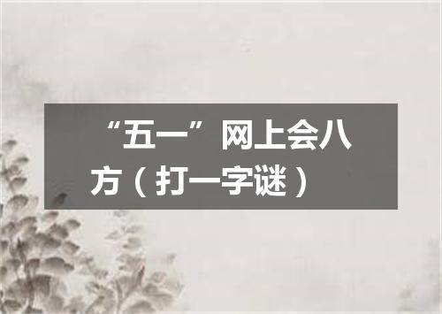 “五一”网上会八方（打一字谜）