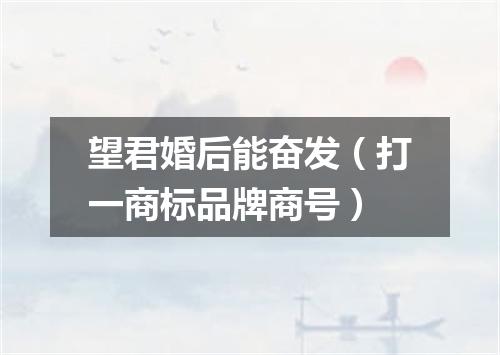 望君婚后能奋发（打一商标品牌商号）