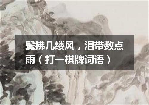 鬓拂几缕风，泪带数点雨（打一棋牌词语）