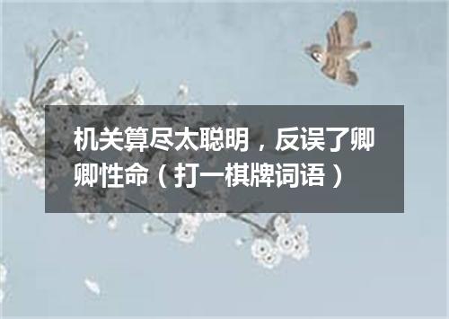 机关算尽太聪明，反误了卿卿性命（打一棋牌词语）